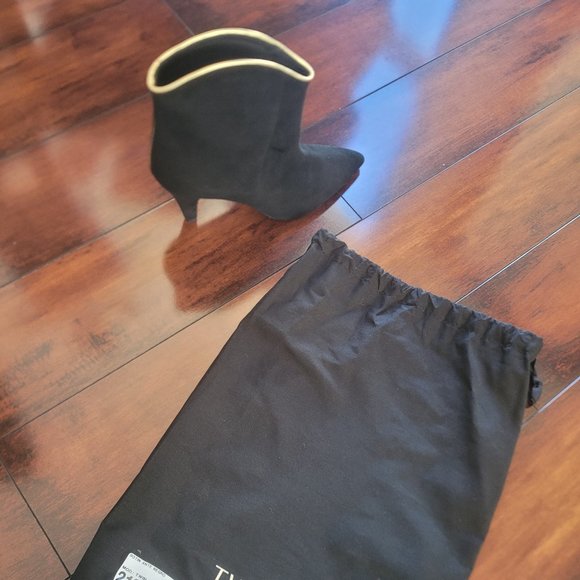 TWINSET LUXURY MILANO Suede Ankle Boots(size 6)|*SCULPTED HEEL-DRESS UP or DOWN* - Picture 10 of 16